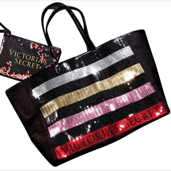 NEW Victoria's Secret Sequin Tote - Picture 2 of 5